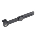 Portable black metal dual-head camera stand with compact size for home use