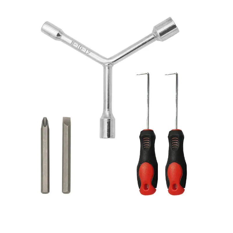 Five piece washing machine disassembly tool set with socket screwdriver and clutch wrench