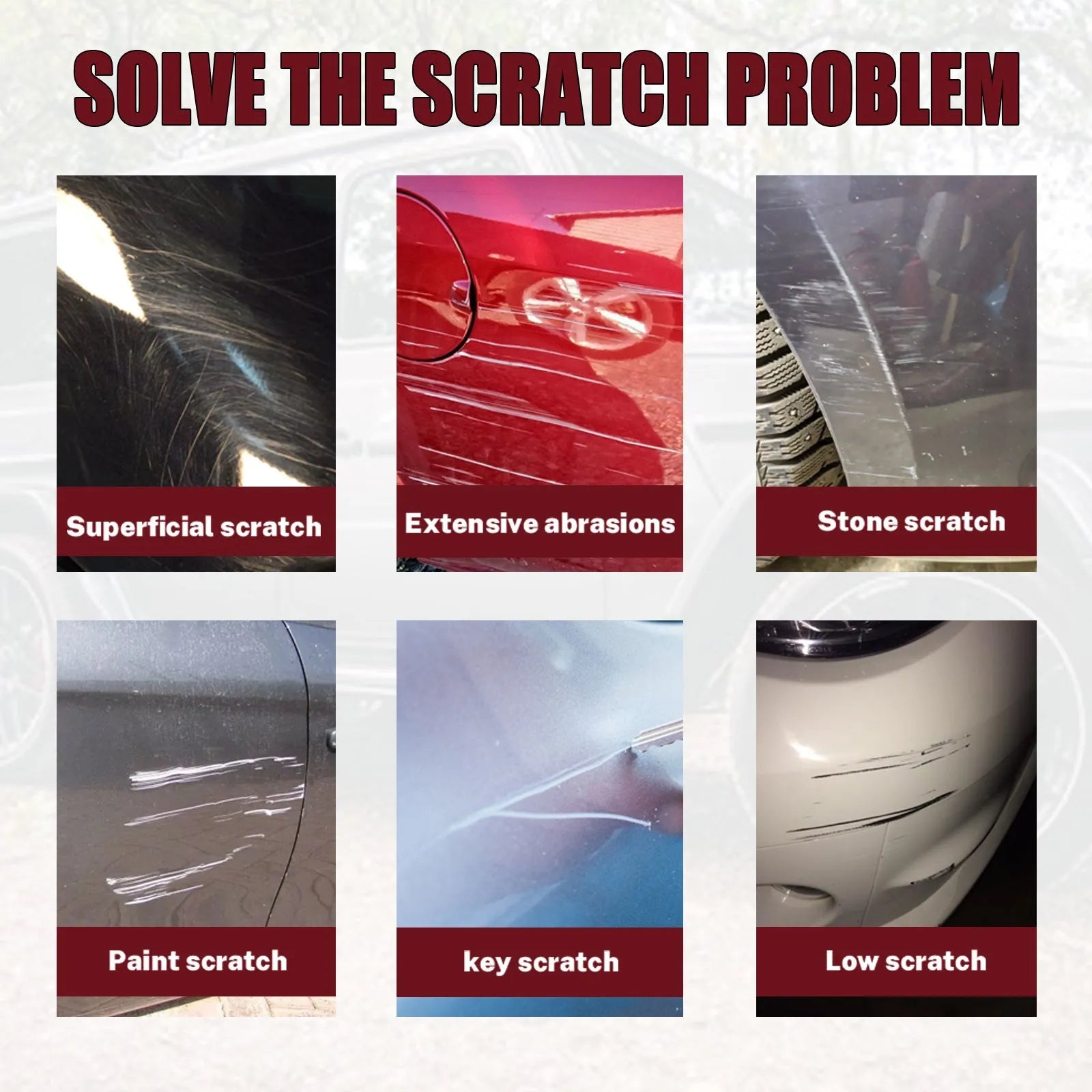 60ml car scratch repair wax kit with applicator for paint scratch removal
