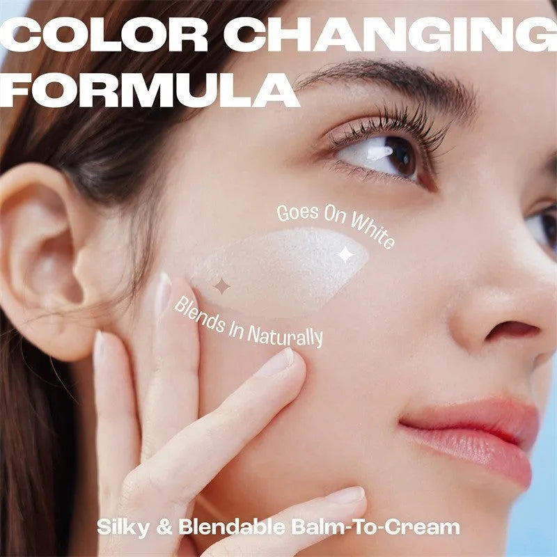 Blanc Cover cream foundation stick and removable brush on a light background