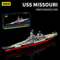 High difficulty puzzle splicing building blocks USS Missouri battleship plastic model kit in colour box