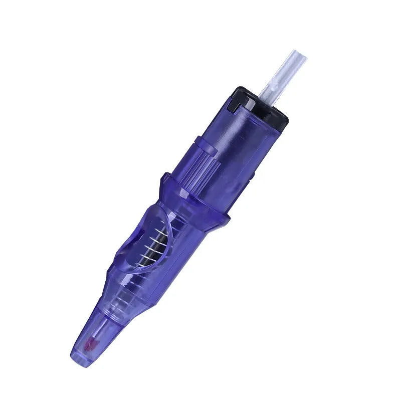 Tattoo drawing pen with needle system in multiple colours for line work and colour application