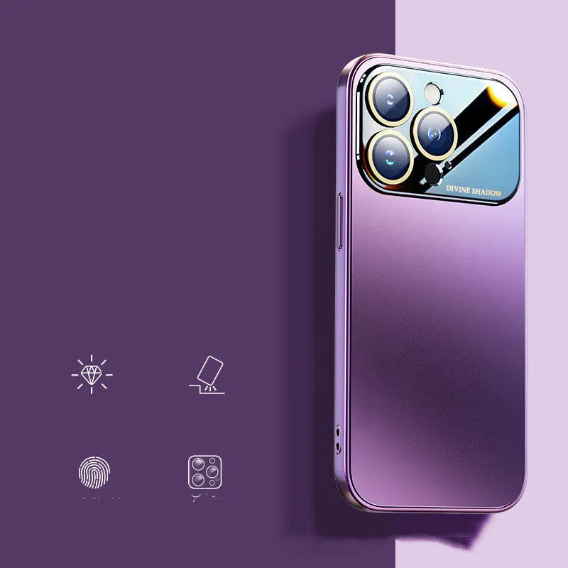 Frosted silicone phone case for Apple iPhone with window back in multiple colours