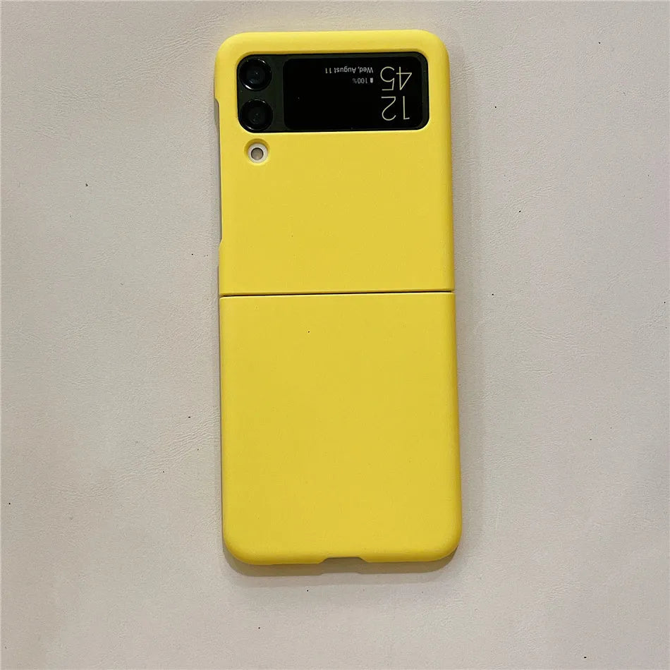 Samsung folding screen hard case with soft rubber cover in multiple colours for Z Flip4 Z Flip5 Zli3 drop protection