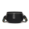 Green women's soft PU leather messenger bag with saddle shape and single shoulder strap.