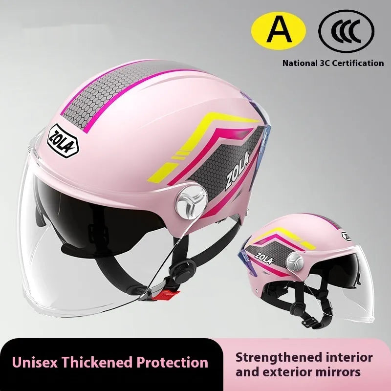 Children's 3C certified ABS motorcycle helmet in double mirror finish colours