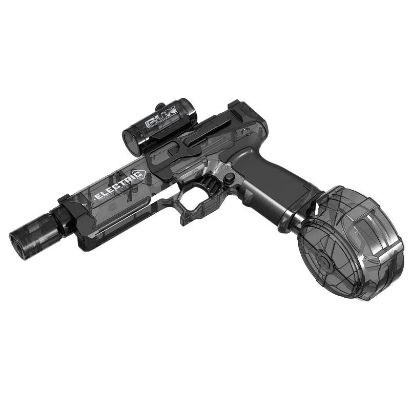 Electric water pistol in light version black or blue with automatic spray and USB charging cable