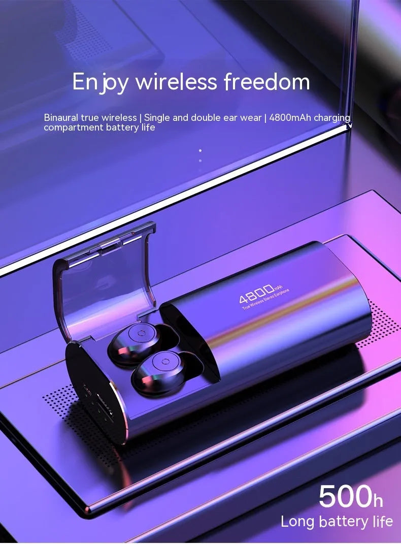 Stereo phone dual channel mini headset Bluetooth 5.1 earplug with power display and Jerry chip