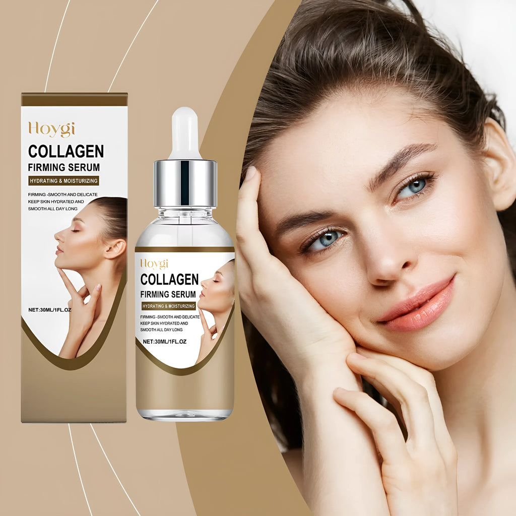 30ml collagen firming care solution bottle measuring 2.8x2.8x10.3cm