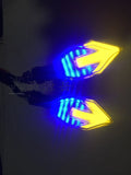 Arrow-shaped LED motorcycle 12V direction signal lamp with ABS plastic housing universal fit