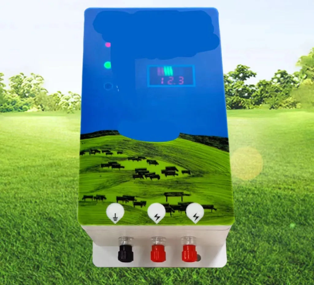 Pasture electronic high voltage pulse breeding grid fence full set with alarm host and accessories.