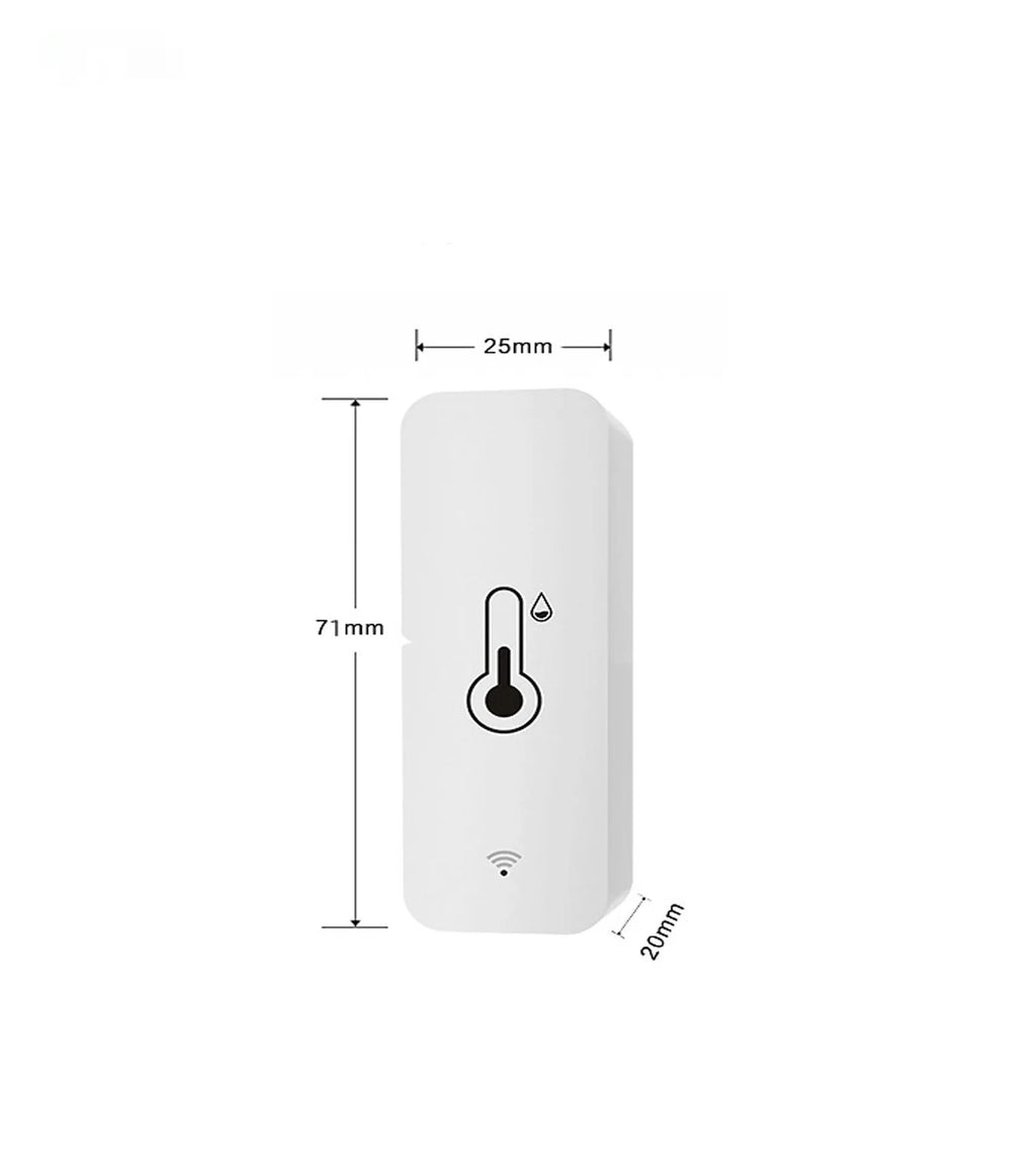WiFi and Zigbee temperature humidity sensor in ABS plastic case measuring 72mm