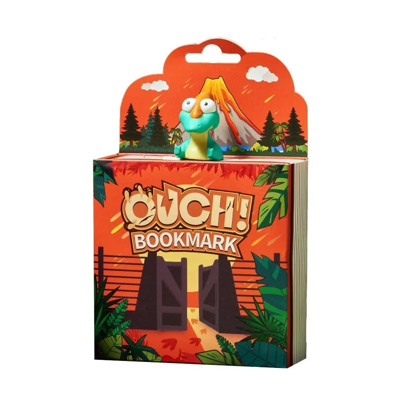 Animated dinosaur series bookmark featuring Tyrannosaurus Rex, Triceratops, Stegosaurus designs