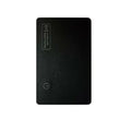 Ultra-thin card anti-loss alarm device in selected leather, 86 x 54 x 3mm, black packaging option