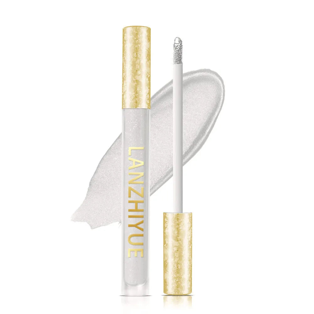 Liquid eye shadow with sequins and pearlescent finish in colourful shades for eye makeup