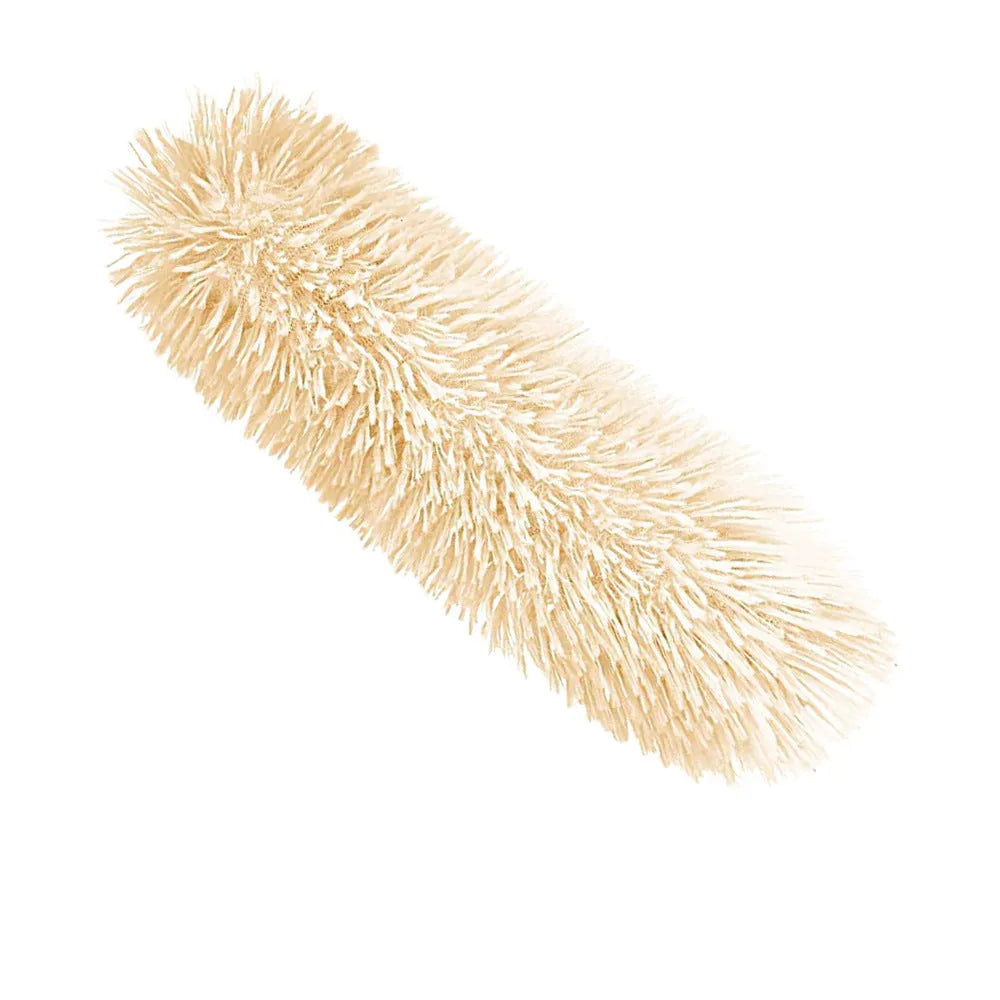 Soft plush interactive cat toy with catnip and crinkle sound feature in assorted colours.