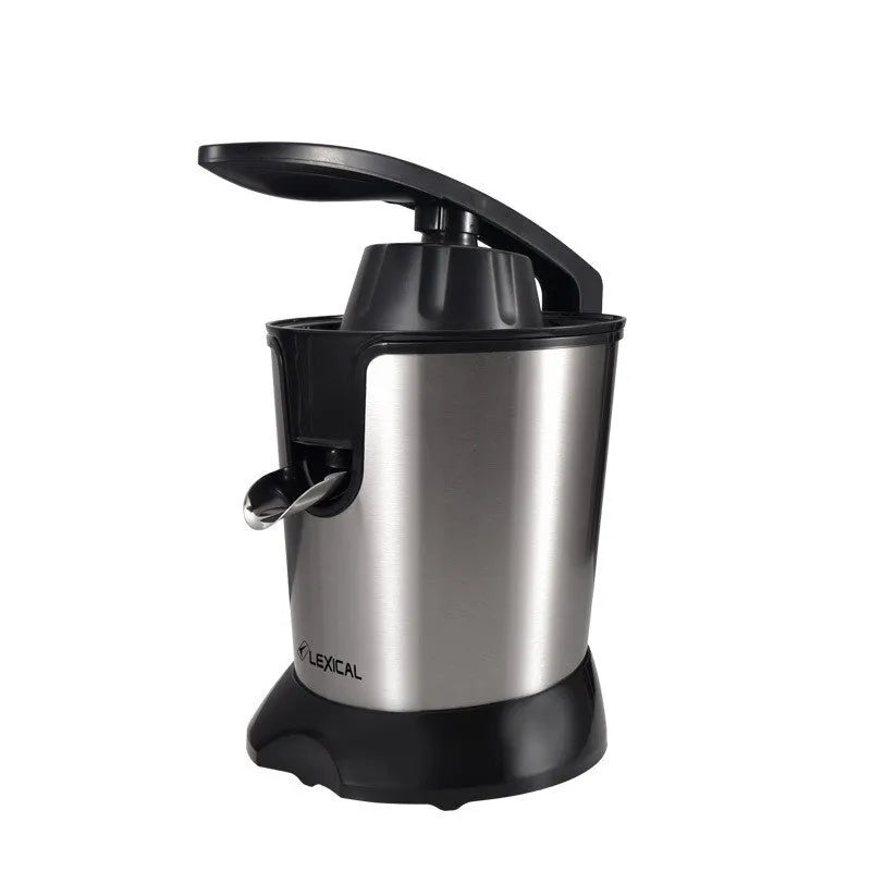 Stainless steel electric juicer for lemons and oranges with vertical screw rod cutter