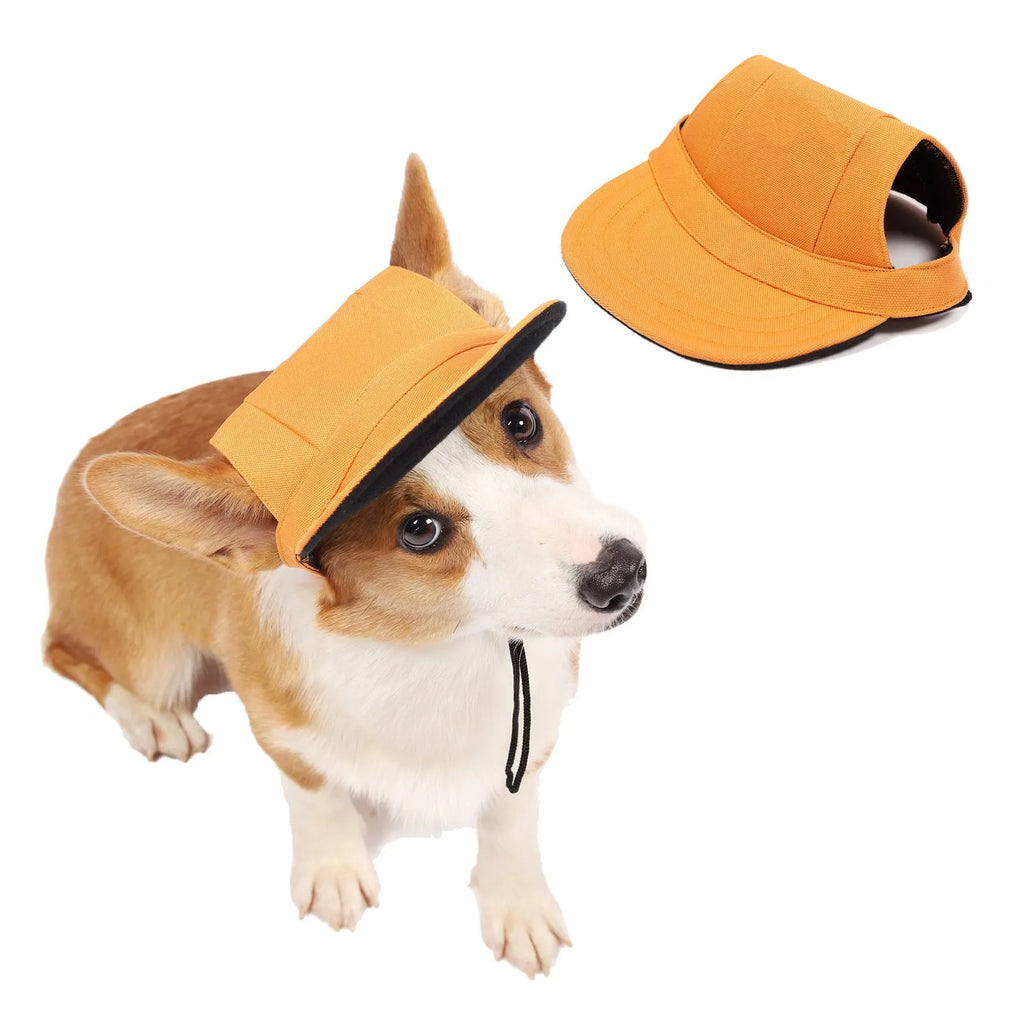 Oxford cotton dog sun hat in baseball cap style for small medium pets outdoor tourist use