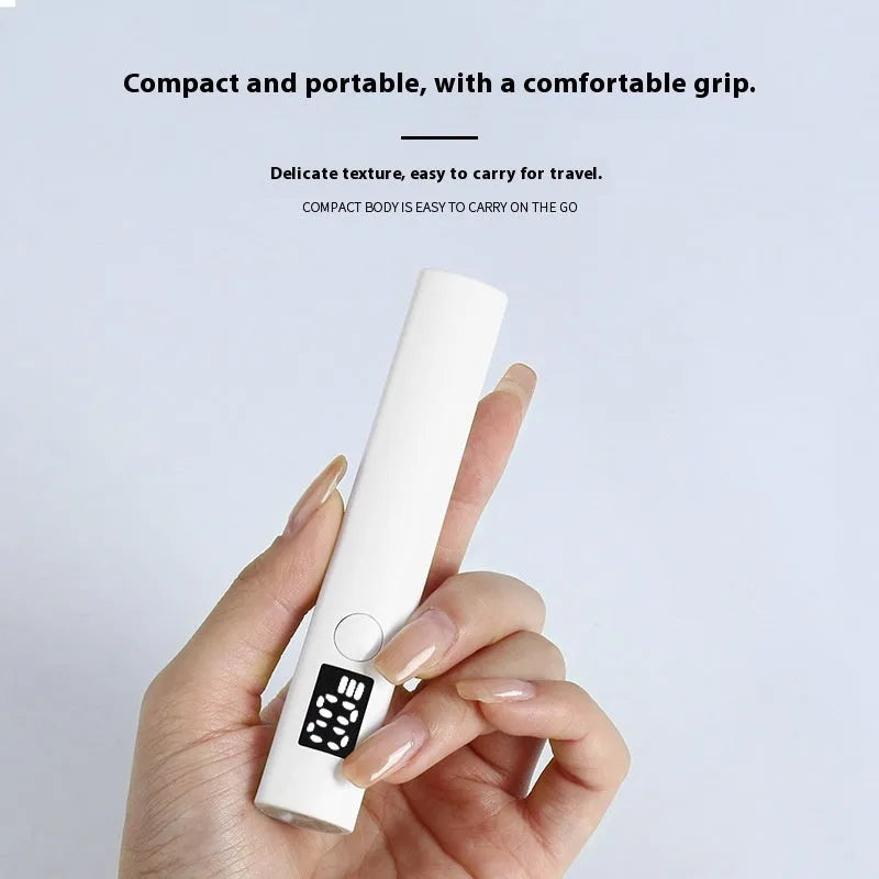 Hot Lamp MINI-Z07 rechargeable handheld in-line LED nail lamp with digital display in white