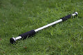 Steel adjustable pull-up bar extended to show 62-100cm length range for door frame mounting