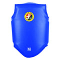 Red boxing helmet and one-piece chest protector set for training and competition