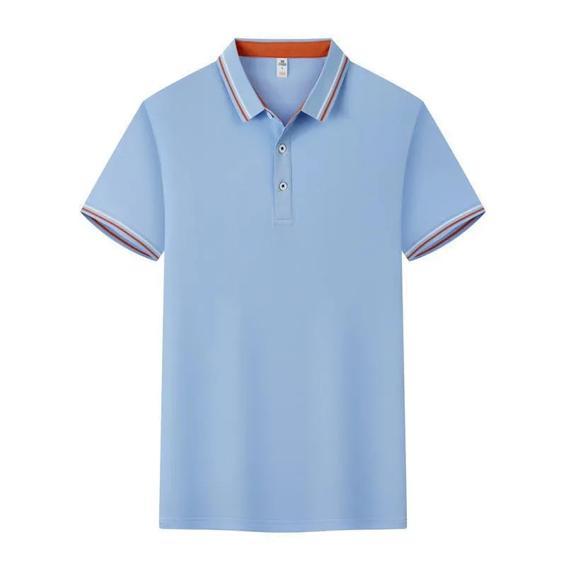 Polo cotton workwear with collar and short sleeves in slim fit, cotton blend fabric, multiple colours
