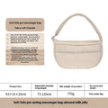 Nylon pet messenger bag for pets under 6kg with adjustable cross-body strap, shown in Almond Custard and Butter Pudding