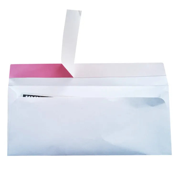 Blue self-adhesive confidential security envelope showing tamper-evident design and 105x240mm dimensions