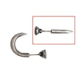 S925 sterling silver punk nail stud earring in straight or curved single design.