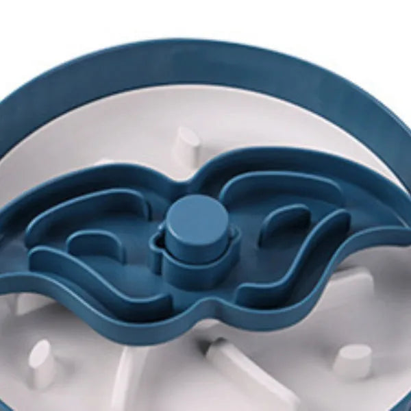 Pet feeding bowl with rotating slow food mat and anti-choke silicone pad in multiple colour options