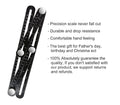 Four-sided aluminium alloy ruler template tool with 1 mm accuracy, measuring inches and centimetres for marking shapes and angles