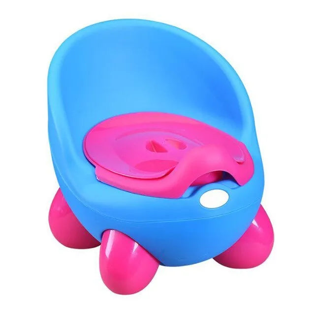 Dandan cartoon-style baby training toilet stool in light blue colour with removable seat.