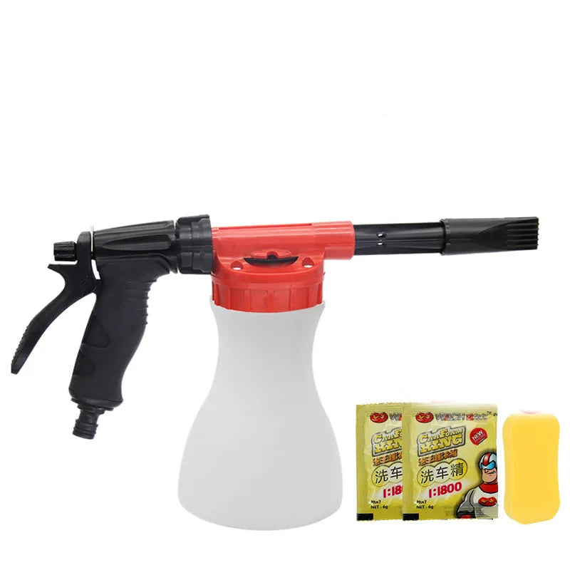 Foam pot high pressure water gun for garden watering and spraying.