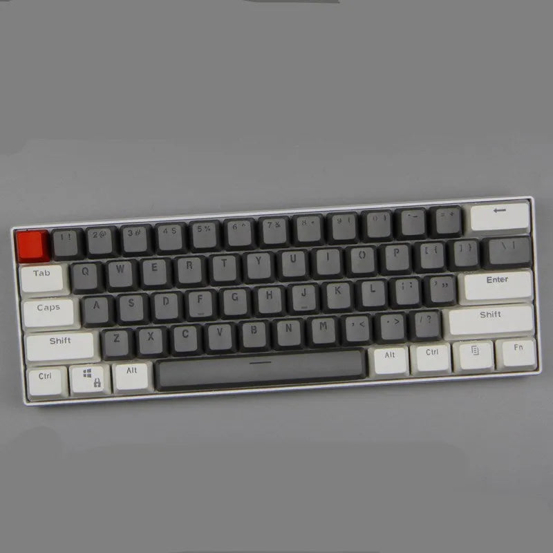 PBT transparent keycap set with two-shot injection legends, OEM height profile, matte finish for mechanical keyboard