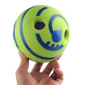 Green vinyl dog molar training ball with 10cm diameter for bite-resistant chew and fetch play