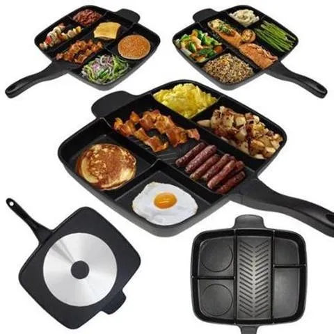 Master Pan 5 in 1 large multifunctional non-stick frying pan bakeware 38x56cm aluminium
