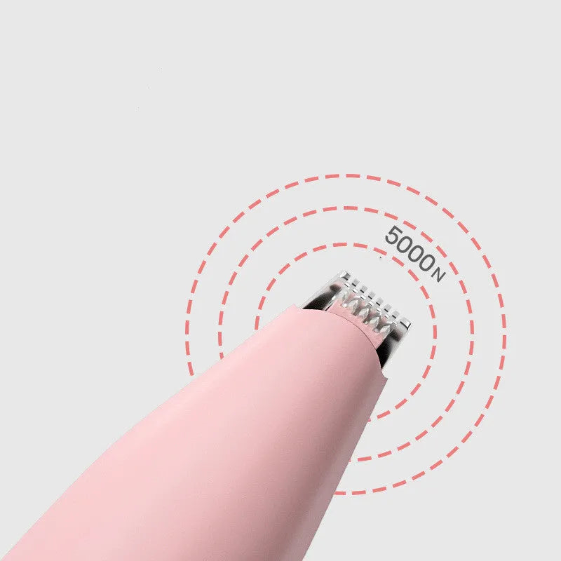 USB pet foot hair trimmer in pink battery option with ABS body for dog and cat paw hair