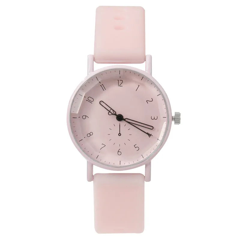 Women's digital silicone quartz watch with 33mm dial in mint green colour cartoon design