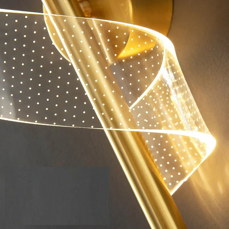 New Art corridor stair background wall lamp with acrylic shade, black finish, smart Tmall Genie compatible
