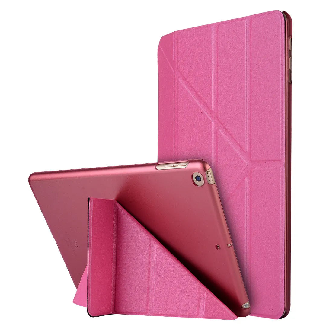 Ultra-thin PU leather protective case for iPad 9.7 and Pro 11, in black, showing front cover with precise cutouts