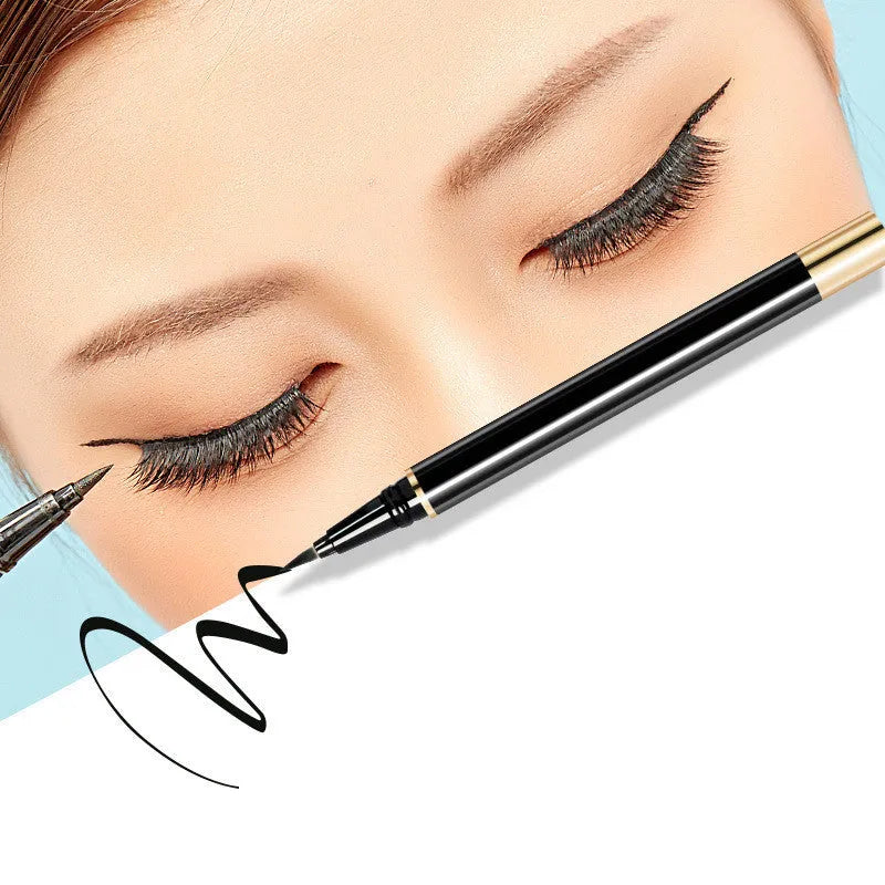 Waterproof liquid eyeliner not easy to smudge, black and transparent options, 0.6ml bottle