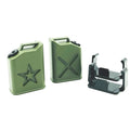 Two green plastic decorative fuel tanks for RC Axial Ghost climbing car accessories