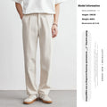 Men's straight drooping casual pants in khaki, black, apricot, loose fit, sizes S to 3XL