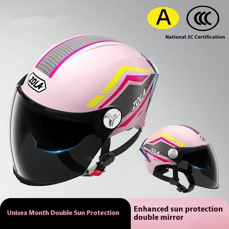 Children's 3C certified ABS motorcycle helmet in double mirror finish colours