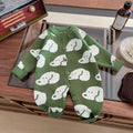 Baby casual cartoon embroidered knitted jumpsuit in dog head design, acrylic fibre, 66-100cm size options