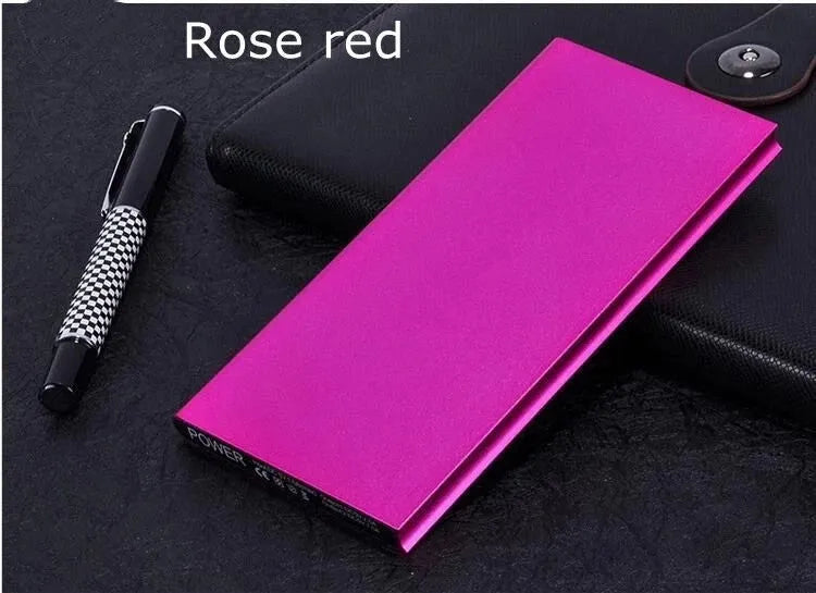 USB charging treasure 8000mAh aluminium alloy power bank with LED light in Gold