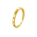 Six-pointed star candy-coloured diamond-embedded electroplated silver ring for women