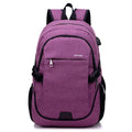Men's polyester backpack in dark blue with computer pocket, 32x48x18cm, for travel and school use