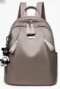 Bear large Oxford cloth backpack for women in black with belt decoration and double straps