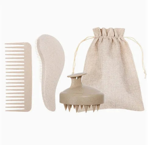 Multi-functional wheat straw shower head massage and cleaning brush in beige colour, 10-15 cm size